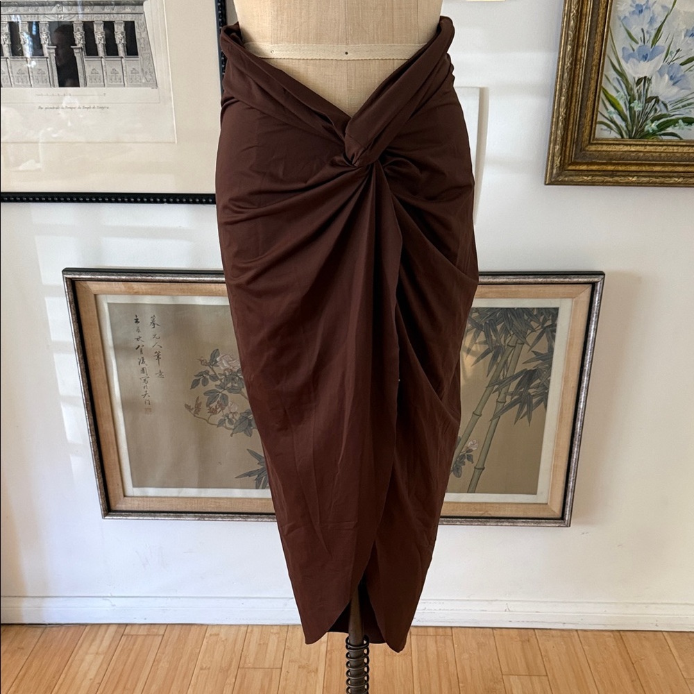 SKIMS Chocolate Brown Swim Coverup